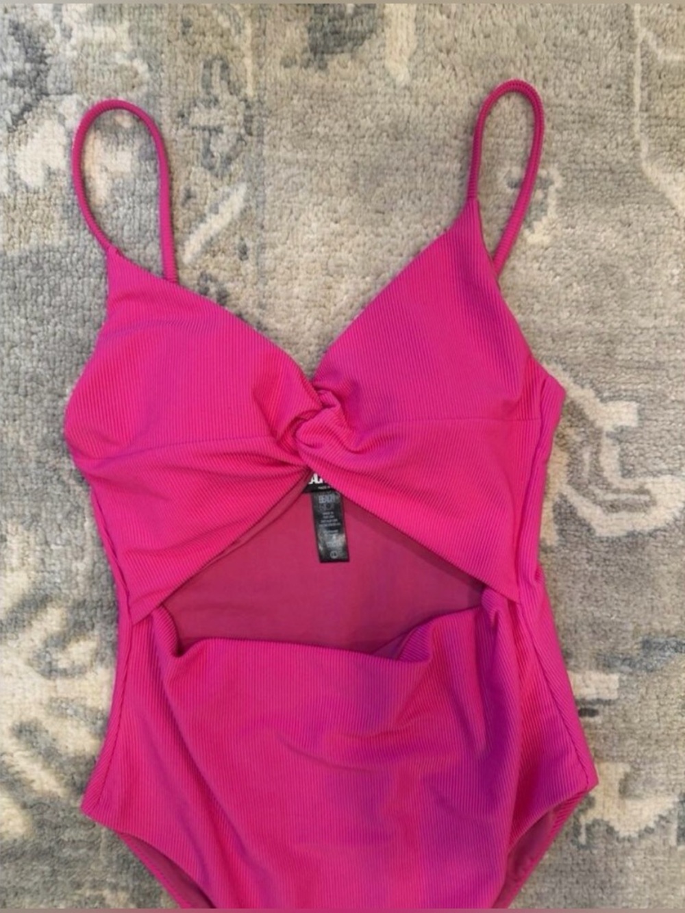 Beach Riot Annalisa Textured One-Piece Swimsuit Beach Riot Raspberry - Picture 8 of 12